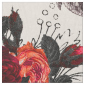 Tissu Motif Rose gothique rouge (Fermer)