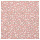 Tissu Motif rose mignon de lapins (Échantillon)