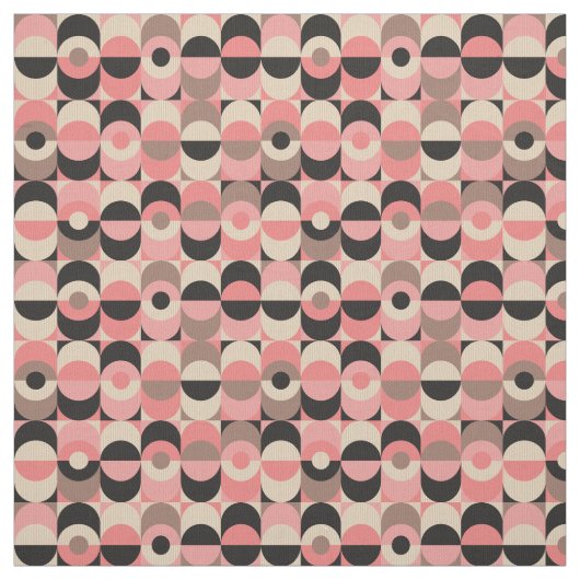 Tissu Motif rose moderne de la moitié du siècle (Échantillon)