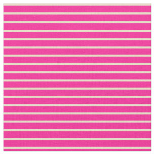 Tissu Motif rose profond et brun brun/lin
