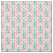 Tissu Motif rose sapin de Noël (Échantillon)
