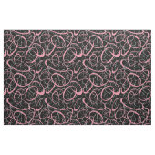 Tissu Motif rose sur forme rétro noire (Fat Quarter)
