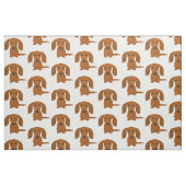 Tissu Motif rouge aux cheveux longs de teckel (Fat Quarter)