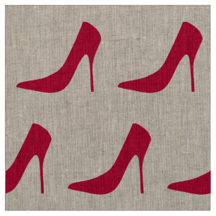 TISSU MOTIF ROUGE CLASSIQUE DE STYLETS