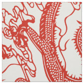 Tissu Motif rouge de dragon (Échantillon)