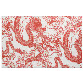 Tissu Motif rouge de dragon (Fat Quarter)