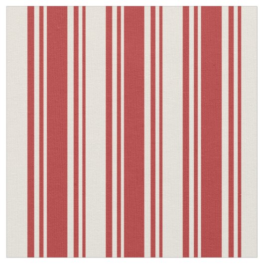 Tissu Motif rouge et beige (Fermer)