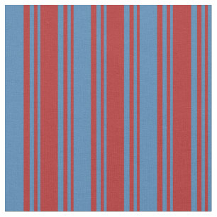 Tissu Motif rouge et bleu des rayures