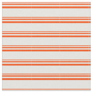 Tissu Motif rouge et crème à la menthe