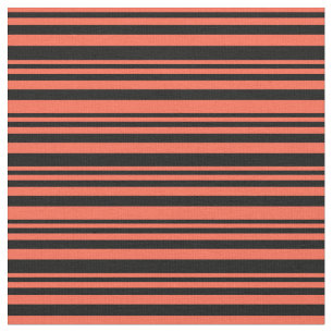 Tissu Motif rouge et noir des rayures