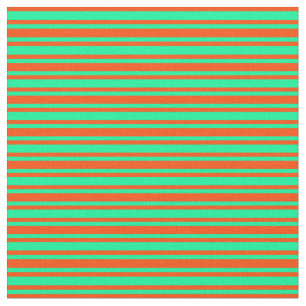 Tissu Motif rouge et vert des rayures