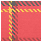 Tissu Motif rouge noir et jaune (Détail)