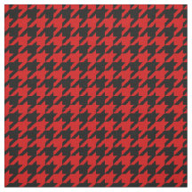 Motif rouge, noir Houndstooth #2M