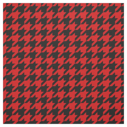 Tissu Motif rouge, noir Houndstooth #2M (Échantillon)