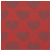 Tissu Motif rouge profond des coeurs (Fermer)