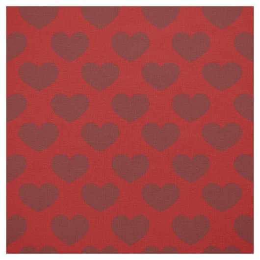 Tissu Motif rouge profond des coeurs (Échantillon)