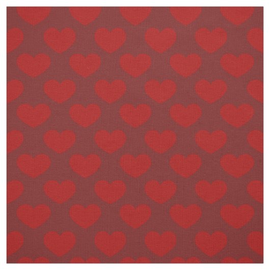 Tissu Motif rouge profond des coeurs (Échantillon)
