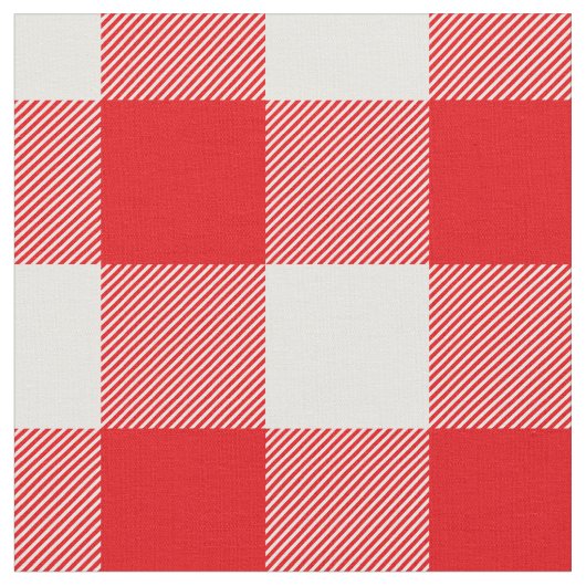 Tissu Motif Rustic Red and White Buffalo Check (Fermer)