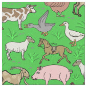 Tissu Motif rustique de ranch de pays de basse-cour (Fermer)