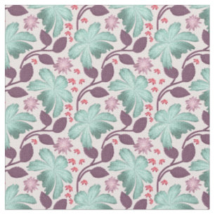 Tissu Motif sans couture botanique à l'aquarelle Feuille