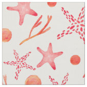 Tissu Motif sans couture de créature de corail de la Mer (Fermer)