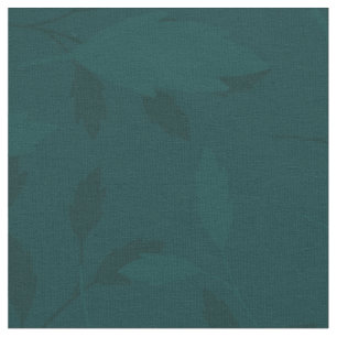 Tissu Motif sans couture de feuille botanique sarcelle f