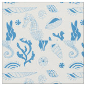 Tissu Motif sans joint avec coquillages (Fermer)