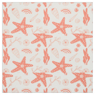 Tissu Motif sans joint avec coquillages