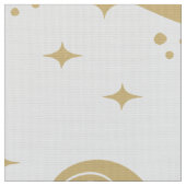 Tissu Motif sans soudure à fleur de lis or sur blanc (Fermer)