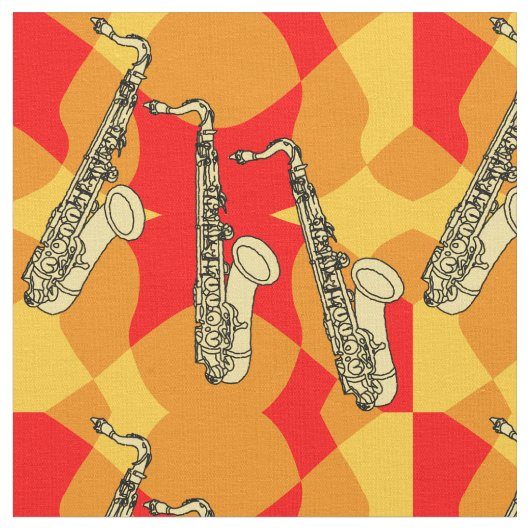 Tissu Motif saxophone discret (Fermer)