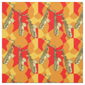 Tissu Motif saxophone discret (Échantillon)
