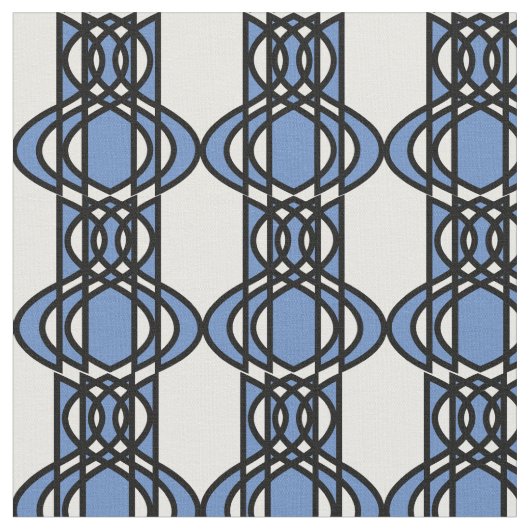 Tissu Motif Scarab Abstrait Mod Blue (Fermer)