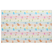 Tissu Motif Sesame Pals couleur arc-en-ciel (Yard)