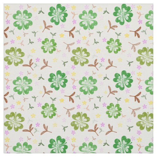 Tissu motif shamrock (Échantillon)