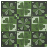 Tissu Motif shamrock Checkerboard (Échantillon)