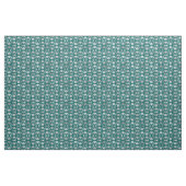 Tissu Motif Shell Art Déco Turquoise et argenté (Yard)