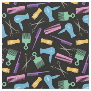 Tissu Motif Silhouette de l'outil Pastels & Black Hair T