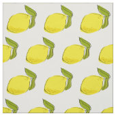 Tissu Motif simple citron blanc (Échantillon)