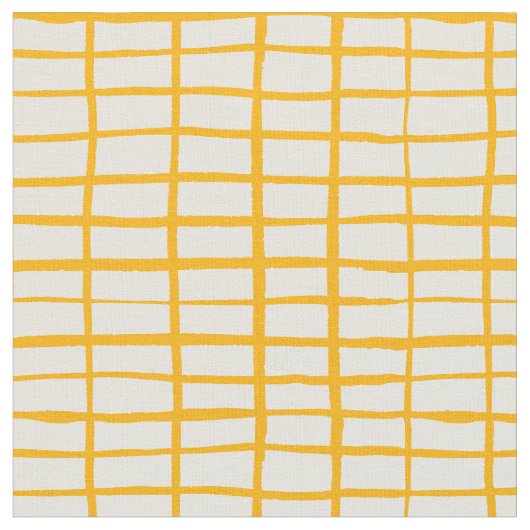 Tissu Motif simple grille jaune (Fermer)