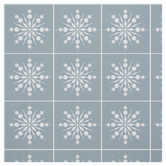 Tissu Motif Snowflake (Échantillon)