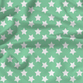 Tissu Motif spatial d'étoiles vert menthe chic