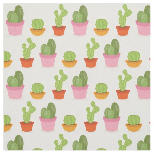 Tissu Motif succulent mignon de trio de cactus (Échantillon)