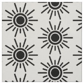 Tissu Motif Sun 02 - Noir (Échantillon)