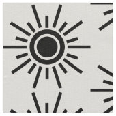 Tissu Motif Sun 02 - Noir (Détail)