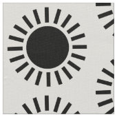 Tissu Motif Sun - Noir (Détail)