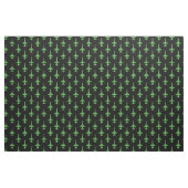 Tissu Motif T-38 vert Talon sur noir (Fat Quarter)
