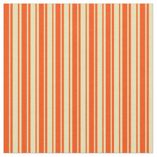 Tissu Motif tan et rouge rayé/lin