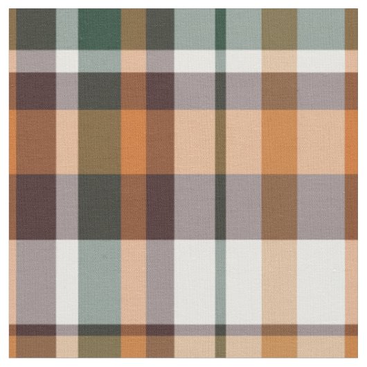 Tissu Motif tartan de Thanksgiving (Fermer)