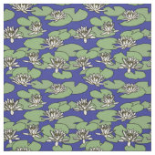 Tissu motif textile de nénuphars (Échantillon)