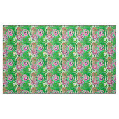 Tissu Motif tourbillon fractal, vert, rose, multi (Fat Quarter)